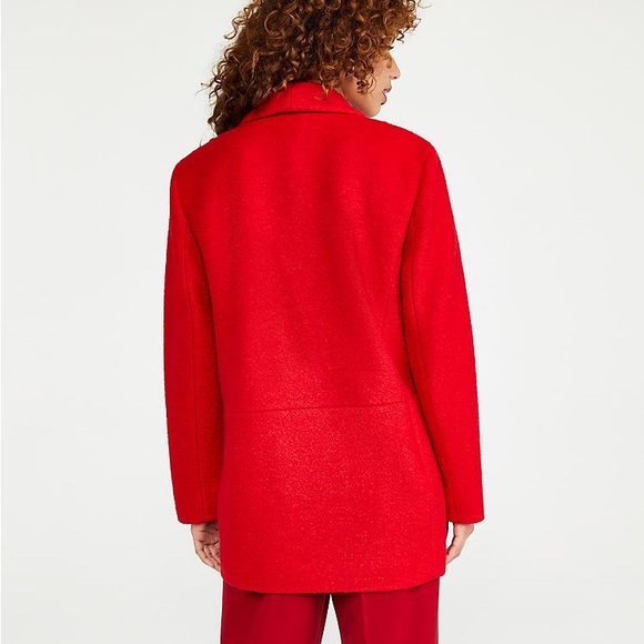 Ann Taylor Short Shawl Collar Cocoon Coat Size Medium - Picture 6 of 11